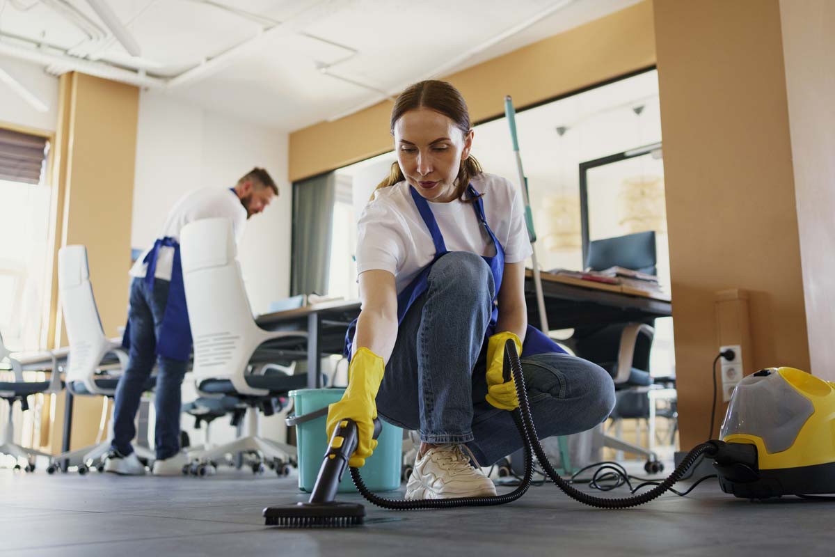 Cleaning supplies laid out for a deep clean